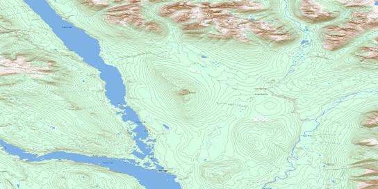 Nipple Mountain Topo Map 105H06 at 1:50,000 scale - National Topographic System of Canada (NTS) - Toporama map