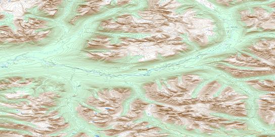 Tyers River Topo Map 105H07 at 1:50,000 scale - National Topographic System of Canada (NTS) - Toporama map
