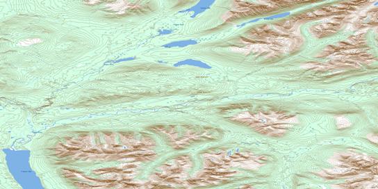 Thomas River Topographic map 105H11 at 1:50,000 Scale