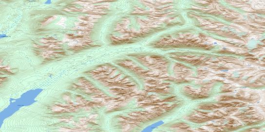 Tillei Lake Topo Map 105H14 at 1:50,000 scale - National Topographic System of Canada (NTS) - Toporama map