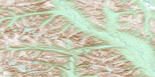 Shannon Creek Topo Map 105H15 at 1:50,000 scale - National Topographic System of Canada (NTS) - Toporama map