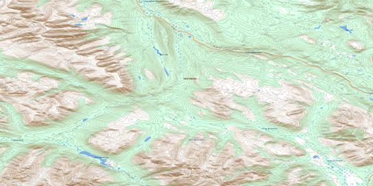 Upper Hyland Lake Topographic map 105I02 at 1:50,000 Scale