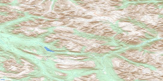 Placer Creek Topo Map 105I06 at 1:50,000 scale - National Topographic System of Canada (NTS) - Toporama map