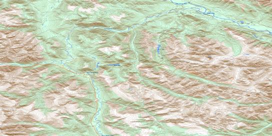 Dozer Lake Topo Map 105I07 at 1:50,000 scale - National Topographic System of Canada (NTS) - Toporama map