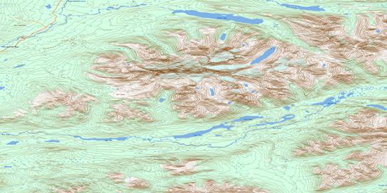 Itsi Lakes Topo Map 105J16 at 1:50,000 scale - National Topographic System of Canada (NTS) - Toporama map