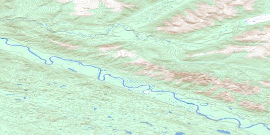 Rose Mountain Topographic map 105K05 at 1:50,000 Scale