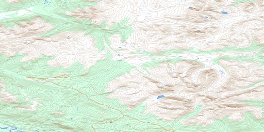 Mount Mye Topo Map 105K06 at 1:50,000 scale - National Topographic System of Canada (NTS) - Toporama map
