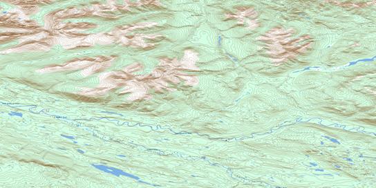 Mount Selous Topographic map 105K16 at 1:50,000 Scale