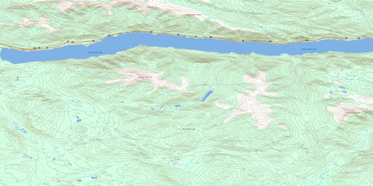 Snowcap Mountain Topo Map 105L02 at 1:50,000 scale - National Topographic System of Canada (NTS) - Toporama map