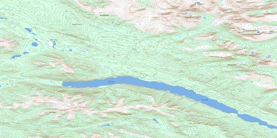 Drury Lake Topo Map 105L07 at 1:50,000 scale - National Topographic System of Canada (NTS) - Toporama map