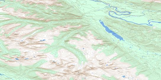 Glenlyon Lake Topo Map 105L08 at 1:50,000 scale - National Topographic System of Canada (NTS) - Toporama map