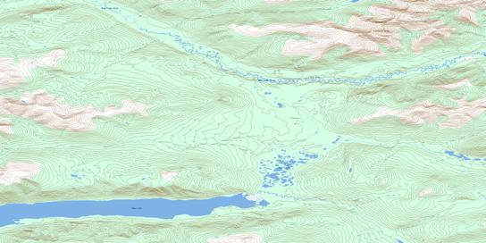 Mayo Lake Topographic map 105M15 at 1:50,000 Scale