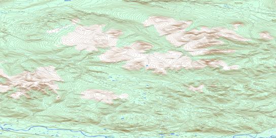 Plateau Mountain Topographic map 105N04 at 1:50,000 Scale