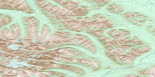 Elmer Creek Topo Map 105O10 at 1:50,000 scale - National Topographic System of Canada (NTS) - Toporama map