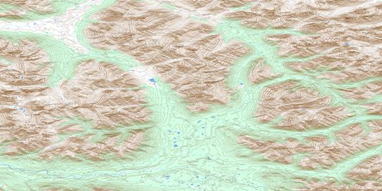 Marmot Creek Topo Map 105O14 at 1:50,000 scale - National Topographic System of Canada (NTS) - Toporama map