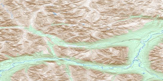 Delthore Mountain Topo Map 105P09 at 1:50,000 scale - National Topographic System of Canada (NTS) - Toporama map