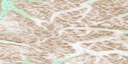 Caribou Pass Topographic map 105P11 at 1:50,000 Scale