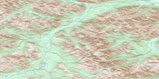 Twitya Hotspring Topographic map 105P13 at 1:50,000 Scale