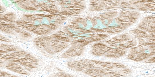 Fourway Pass Topo Map 106B07 at 1:50,000 scale - National Topographic System of Canada (NTS) - Toporama map
