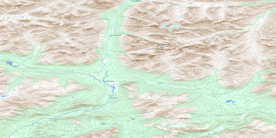 Rusty Mountain Topographic map 106C05 at 1:50,000 Scale