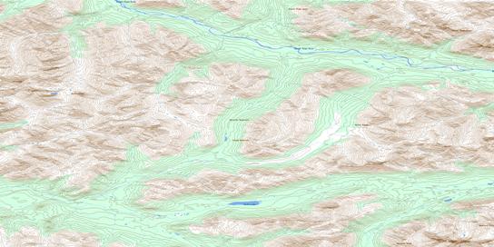 Bonnet Plume Pass Topo Map 106C06 at 1:50,000 scale - National Topographic System of Canada (NTS) - Toporama map