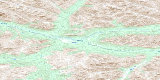 Goz Creek Topo Map 106C07 at 1:50,000 scale - National Topographic System of Canada (NTS) - Toporama map