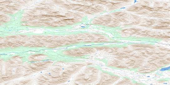 Duo Creek Topo Map 106C08 at 1:50,000 scale - National Topographic System of Canada (NTS) - Toporama map