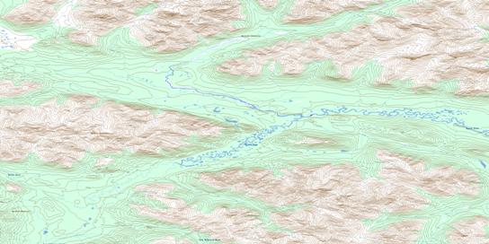 Horseshoe Hill Topo Map 106D06 at 1:50,000 scale - National Topographic System of Canada (NTS) - Toporama map