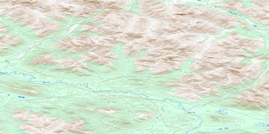 Williams Creek Topo Map 106D07 at 1:50,000 scale - National Topographic System of Canada (NTS) - Toporama map