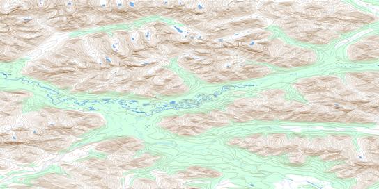 Elliott Creek Topo Map 106D12 at 1:50,000 scale - National Topographic System of Canada (NTS) - Toporama map