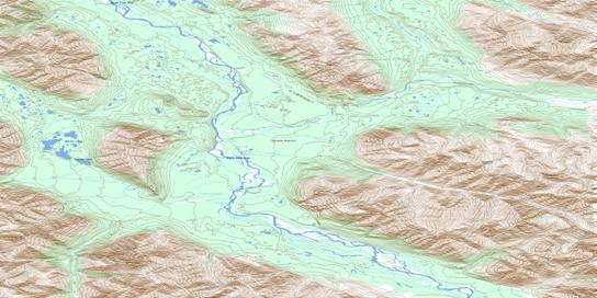 Quartet Lakes Topo Map 106E01 at 1:50,000 scale - National Topographic System of Canada (NTS) - Toporama map