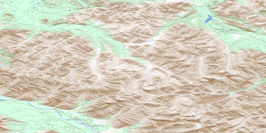 Kiwi Lake Topo Map 106E02 at 1:50,000 scale - National Topographic System of Canada (NTS) - Toporama map