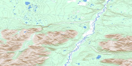 Rumbly Creek Topo Map 106G06 at 1:50,000 scale - National Topographic System of Canada (NTS) - Toporama map