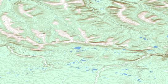 Lichen Ridge Topo Map 106G12 at 1:50,000 scale - National Topographic System of Canada (NTS) - Toporama map