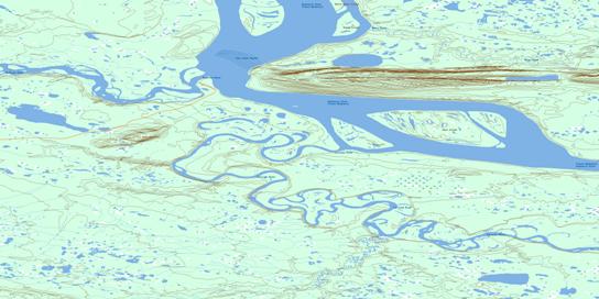 Sans Sault Rapids Topographic map 106H10 at 1:50,000 Scale