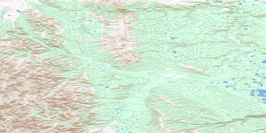 Tsih Mountain Topo Map 106L13 at 1:50,000 scale - National Topographic System of Canada (NTS) - Toporama map