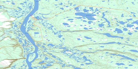 Fort Mcpherson Topo Map 106M07 at 1:50,000 scale - National Topographic System of Canada (NTS) - Toporama map