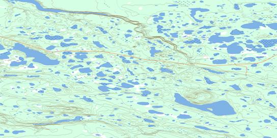 Nerejo Lake Topo Map 106M08 at 1:50,000 scale - National Topographic System of Canada (NTS) - Toporama map