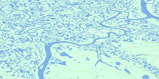 Peel River Mouth Topographic map 106M10 at 1:50,000 Scale