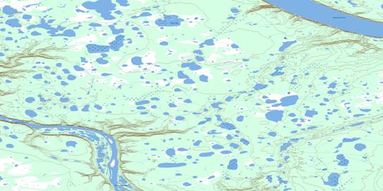 Thad Lake Topo Map 106N03 at 1:50,000 scale - National Topographic System of Canada (NTS) - Toporama map
