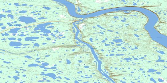 Arctic Red River Topographic map 106N05 at 1:50,000 Scale