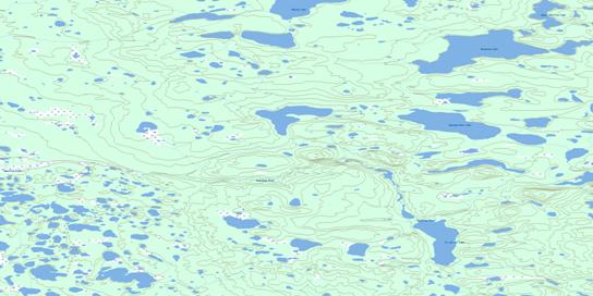 Wounded Bear Lake Topo Map 106N10 at 1:50,000 scale - National Topographic System of Canada (NTS) - Toporama map