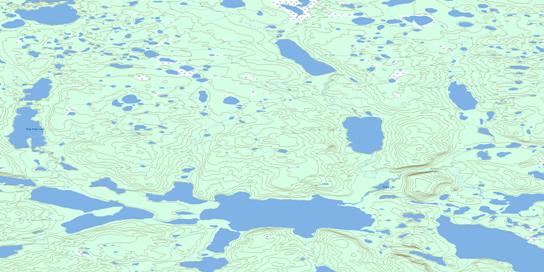 Wood Bridge Lake Topo Map 106N16 at 1:50,000 scale - National Topographic System of Canada (NTS) - Toporama map