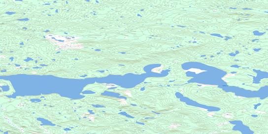 Tenlen Lake Topo Map 106O14 at 1:50,000 scale - National Topographic System of Canada (NTS) - Toporama map