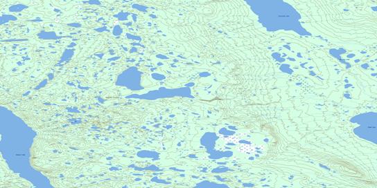 Ettchue Lake Topo Map 106P02 at 1:50,000 scale - National Topographic System of Canada (NTS) - Toporama map