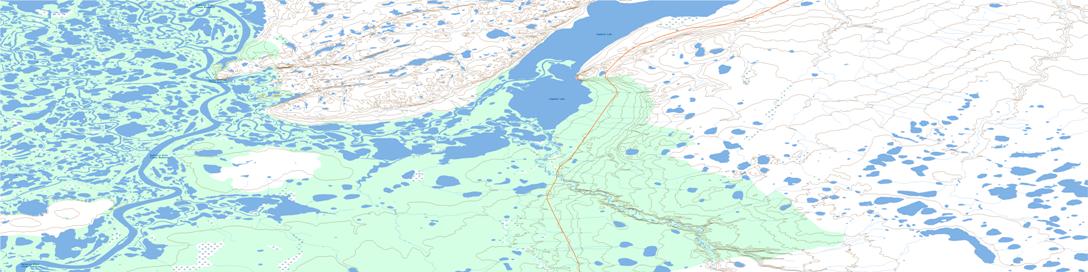 Campbell Lake Topographic map 107B02 at 1:50,000 Scale