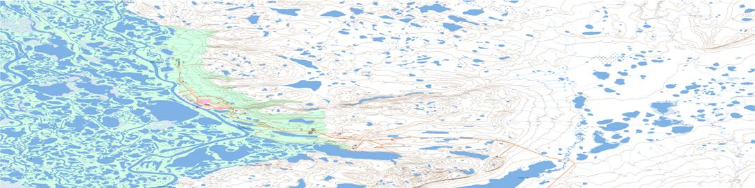 Inuvik Topo Map 107B07 at 1:50,000 scale - National Topographic System of Canada (NTS) - Toporama map