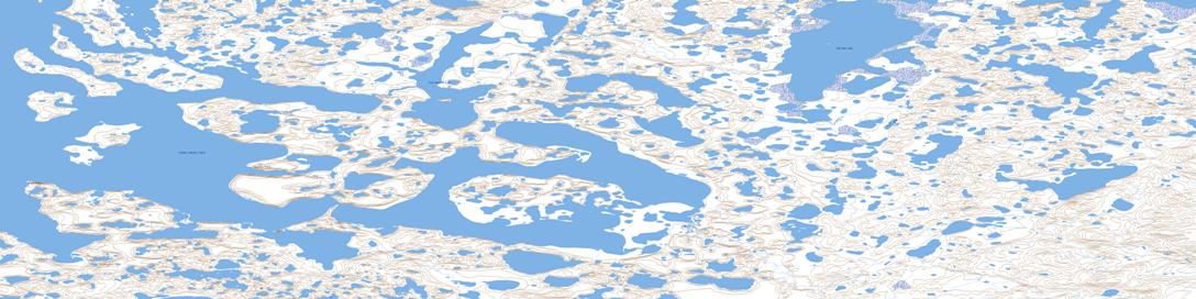 Old Man Lake Topo Map 107B16 at 1:50,000 scale - National Topographic System of Canada (NTS) - Toporama map