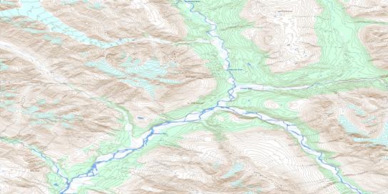 Carmine Mountain Topo Map 114P11 at 1:50,000 scale - National Topographic System of Canada (NTS) - Toporama map