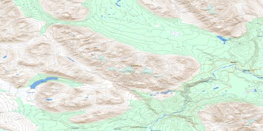 Silver Creek Topo Map 115A03 at 1:50,000 scale - National Topographic System of Canada (NTS) - Toporama map